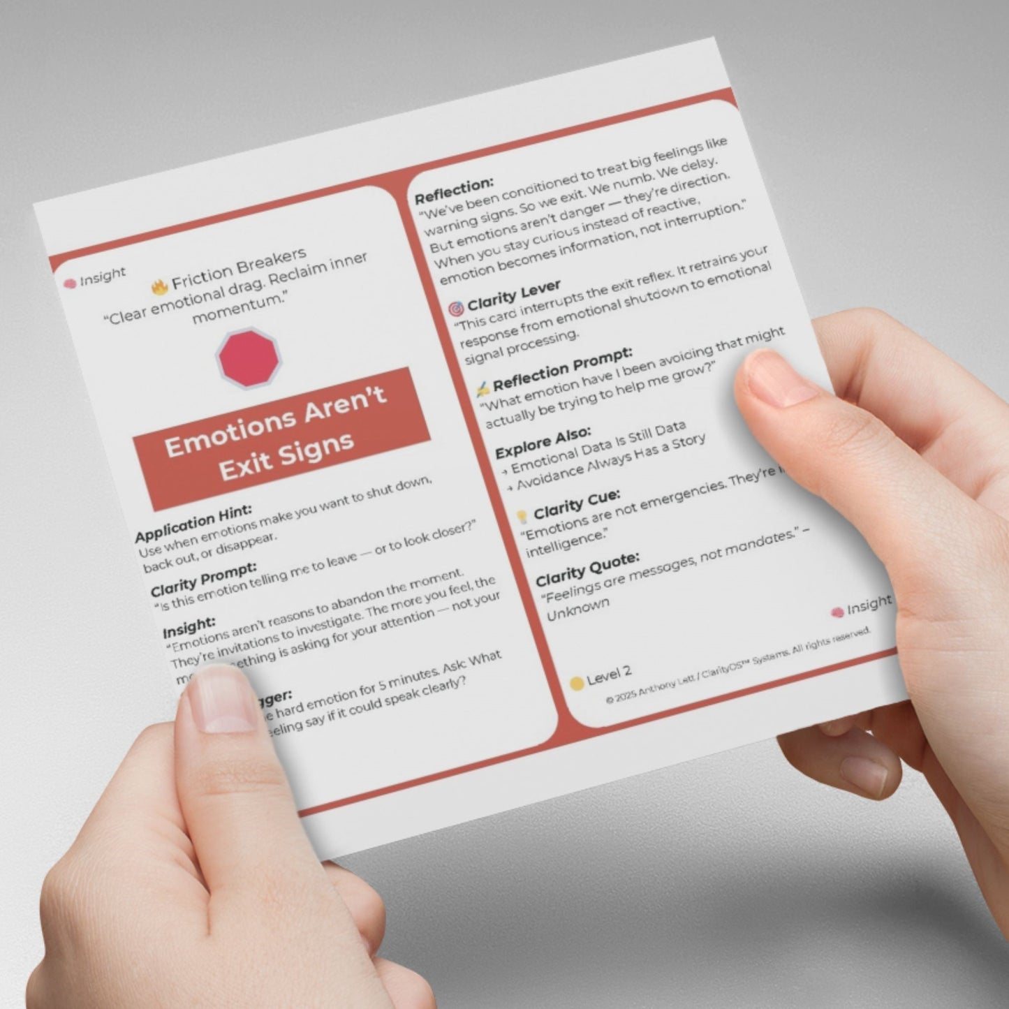 ClarityOS Transformation Deck featuring ClarityOS™ methodology – strategic tools for growth-driven leaders and founders.