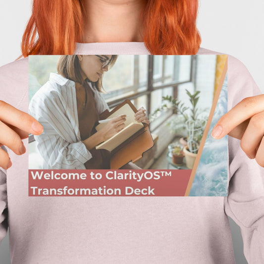 ClarityOS Transformation Deck – premium clarity-first leadership card deck for decision-making and behavioral growth.