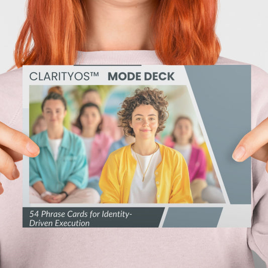 Clarity Mode Cards Deck – premium clarity-first leadership card deck for decision-making and productivity.