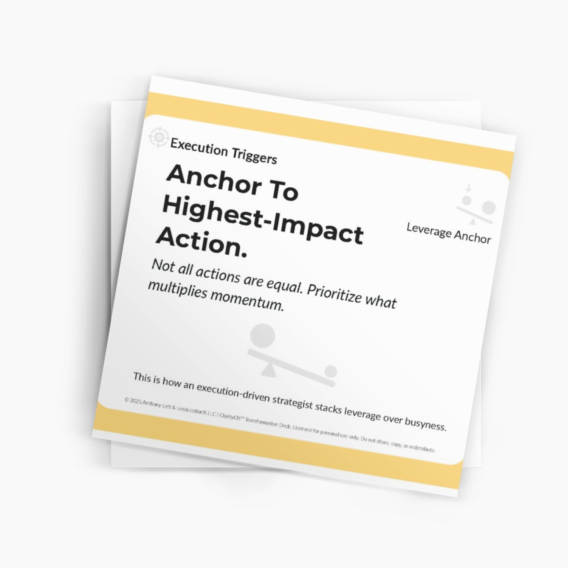 Close-up of Clarity Mode Cards highlighting design and clarity prompts.